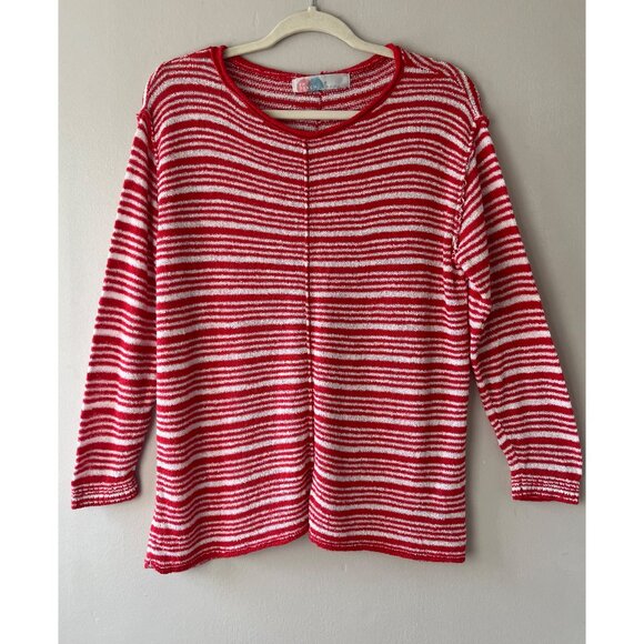 Free People Sz S Oversized‎ Pulover Open Stretch Open Knit Textured Sweater Top - Picture 2 of 5